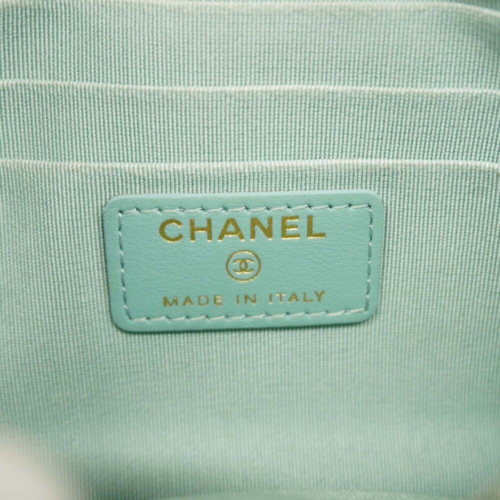 CHANEL Blue Lambskin Leather Wallet - Picture 5 of 11